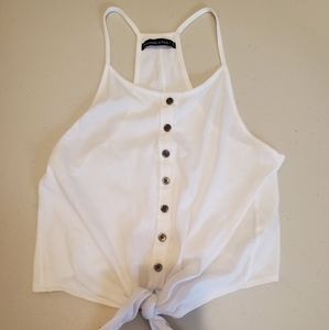 Abercrombie Tie Front Button Up Tank